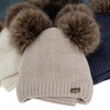 Chlapecká čepice a nákrčník, zimní set, modrý, 100% merino vlna, podšitý vlněným polarem, Lumio