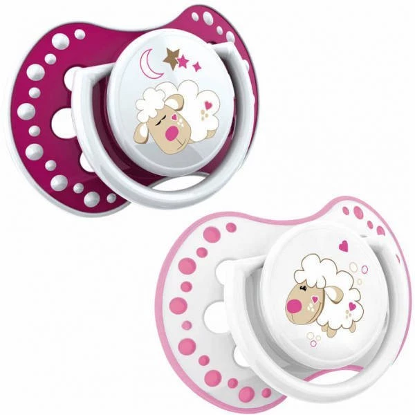 Dudlík Lovi + řetízek Night&Day Lamb Girl 0-3m