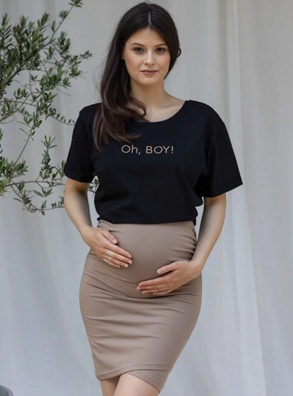 Ach jo! Těhotenské tričko černé