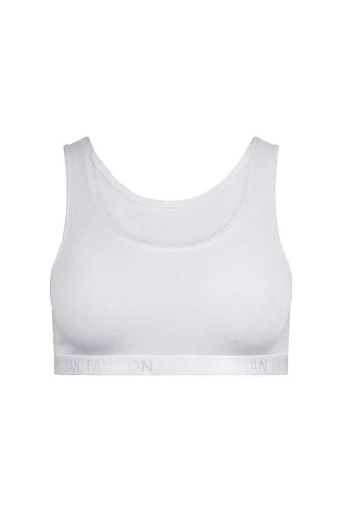 Dívčí podprsenka Nikola se širokými ramínky, bílá