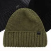 Pánská zimní čepice zelená 100% extrafine merino vlněná bezešvá Bruner