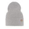 Dámská jarní/zimní čepice šedá 100% extra fine merino vlněná Sophie