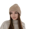 Dámska zimná čiapka šedá merino vlnená Caro