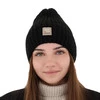 Dámska zimná čiapka černá merino vlnená Benedetta