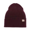 Dámská zimní čepice, jarní, bordová, 100% merino vlněná, Sophie