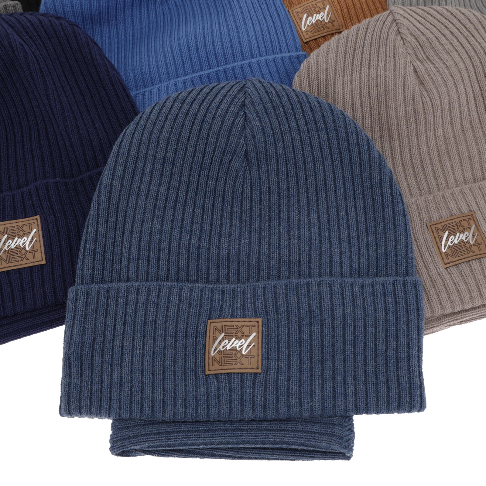 Komplet podzimní/jarní chlapecký: čepice a tunel, s bavlnou, černý Fenix