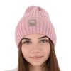 Dámska zimná čiapka růžová merino vlnená Benedetta