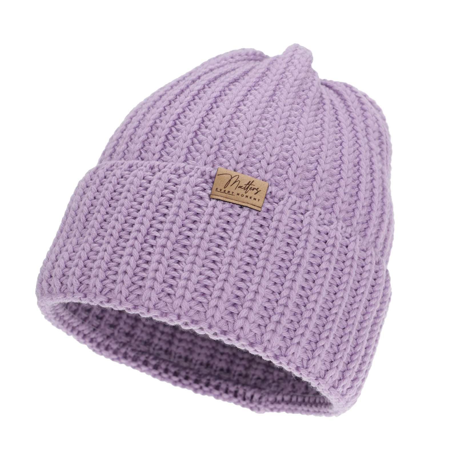 Dámská zimní čepice, fialová, 100% merino vlněná, Lano