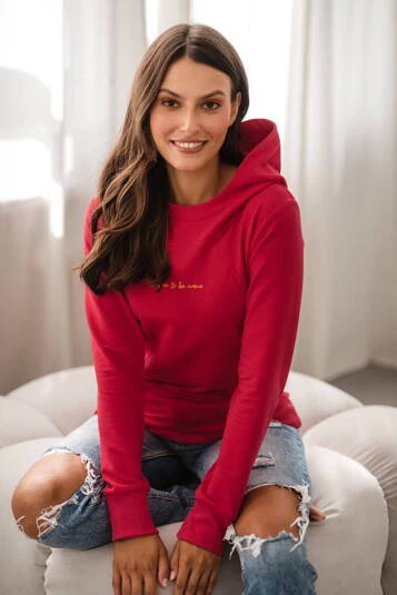 Těhotenská a kojící mikina s výšivkou Milk Please magenta