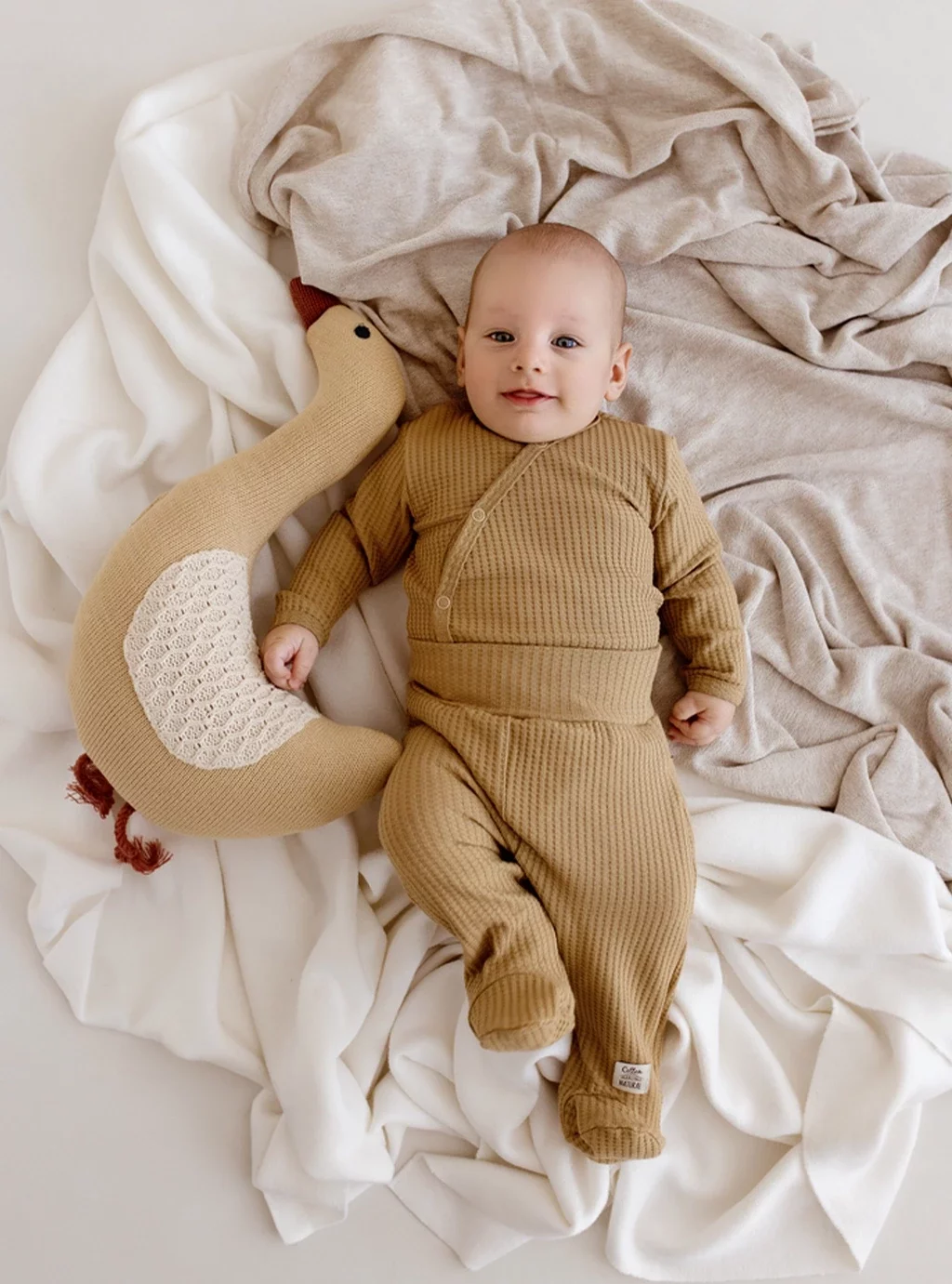 Baby Envelope Body DR Natural Waffel - Camel