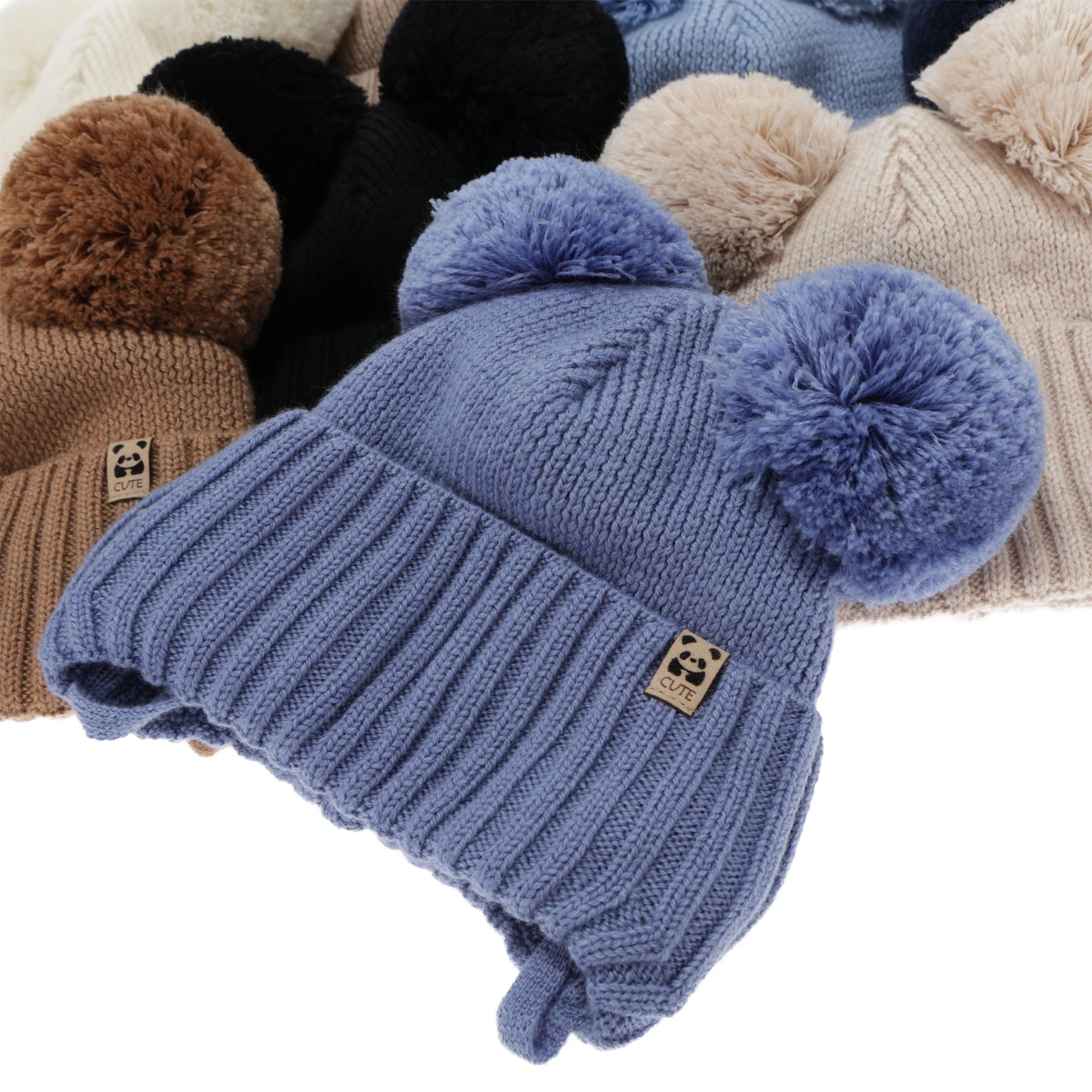 Chlapecká zimní čepice, šedá, 100% merino vlněná, podšitá vlněným polarem, Kovu