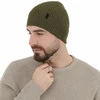 Pánská zimní čepice, khaki, 100% merino vlněná, Thorin