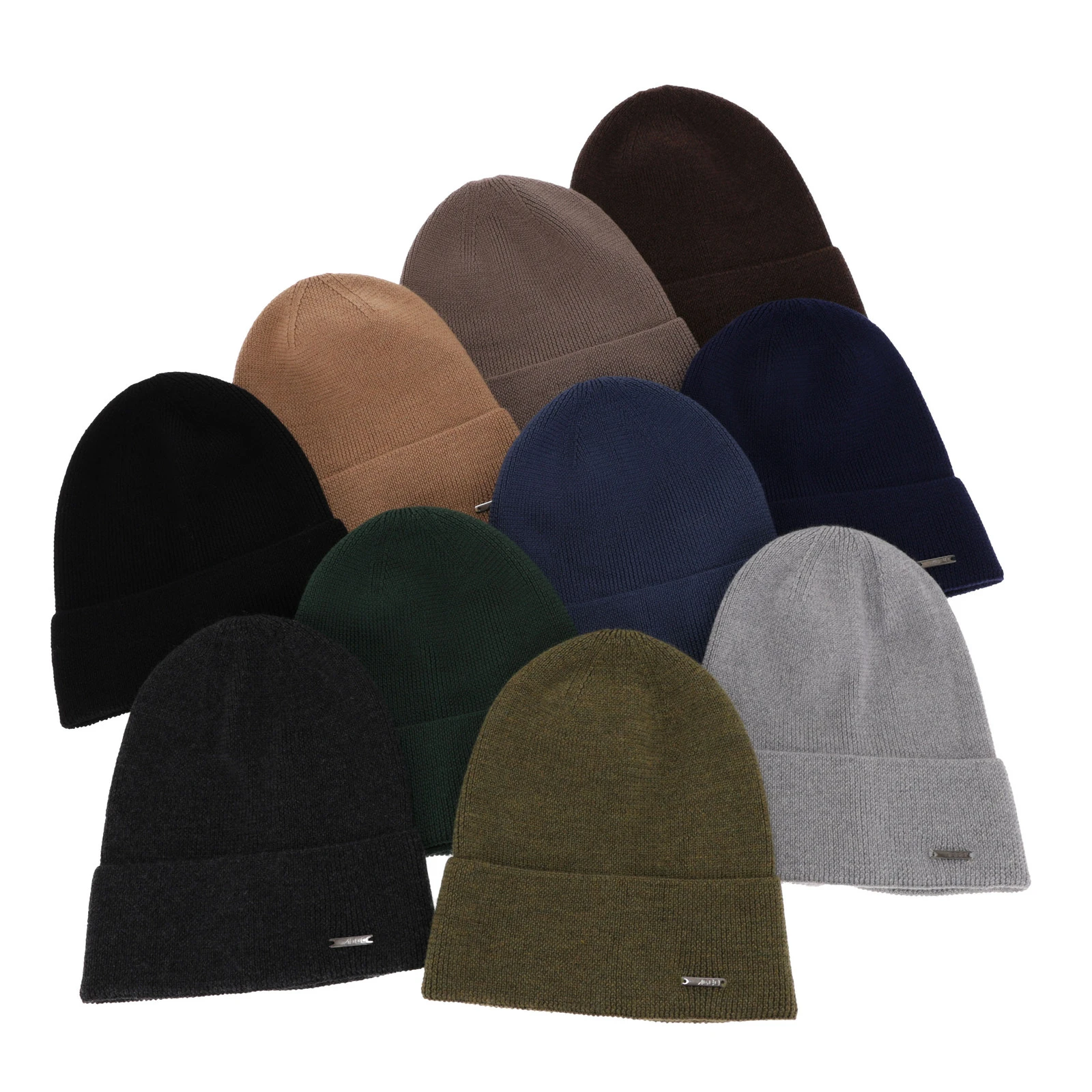 Pánská jarní/zimní čepice hnědá 100% extra fine merino vlněná Memfis