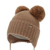 Chlapecká zimní čepice, camel, 100% merino vlněná, podšitá vlněným fleece, Kovu