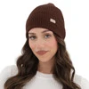 Dámská zimní čepice, jarní, hnědá, 100% merino vlněná, Sophie