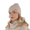 Dámský jarní/zimní set: čepice a šála černý 100% extra fine merino vlna Melpomena