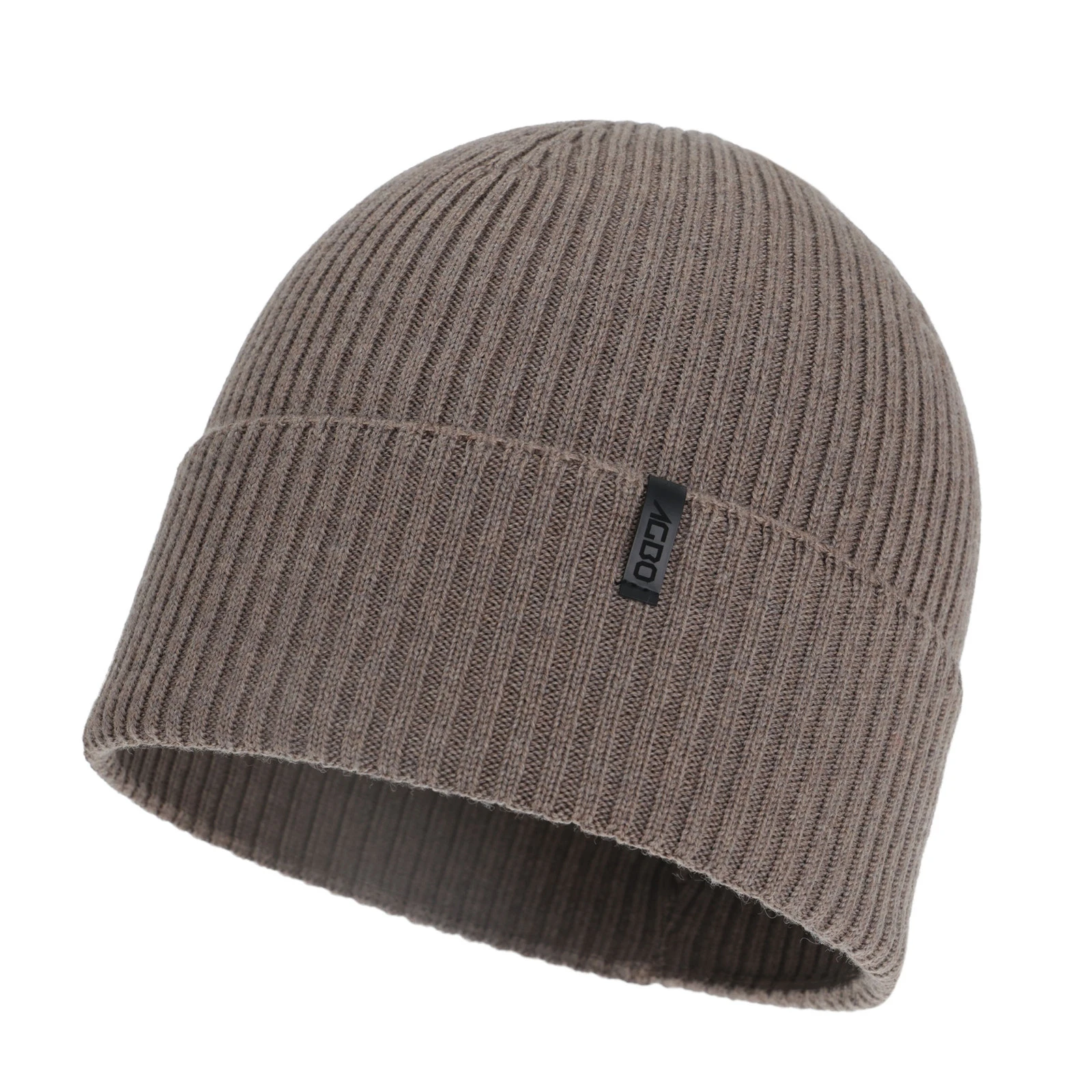 Pánská zimní čepice šedá 100% extra fine merino vlněná Thorin