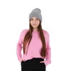 Dámská zimní čepice šedá 100% extra fine merino vlněná Ariga