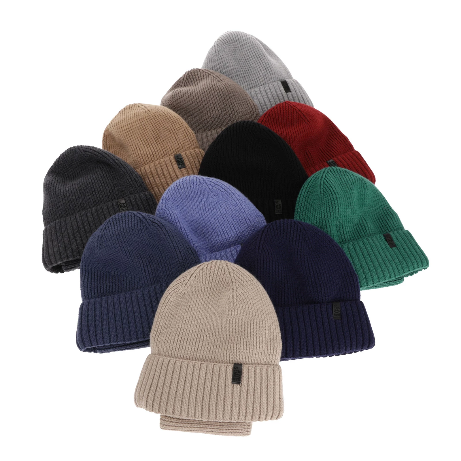 Čepice a tunel pro chlapce, zimní komplet, 100% merino vlněný, s podšívkou z merino vlny, camel Harbin