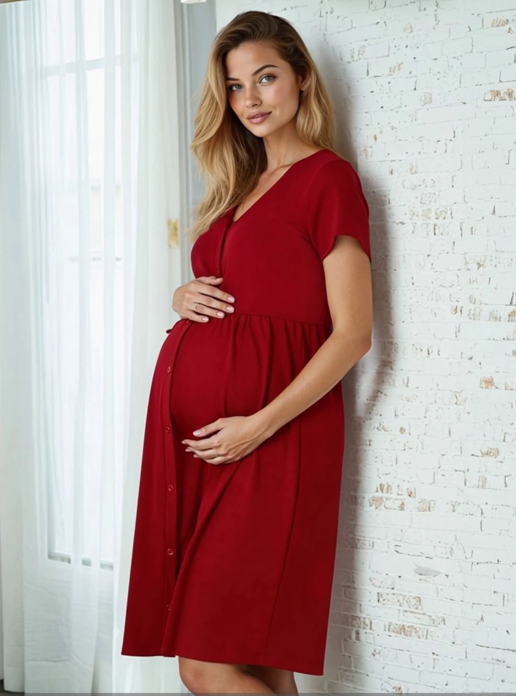 Těhotenská košile Laura - špinavě růžová