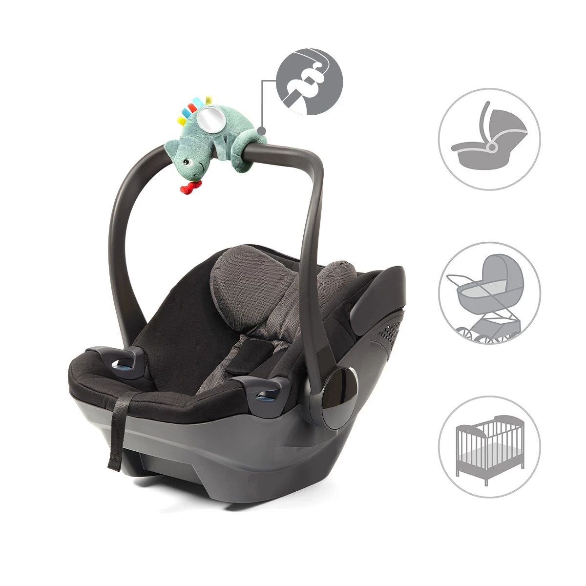 Přívěsek na kočárek Babyono - Gecko Gabe