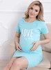 Těhotenské tričko LOVE MY BABY - mint