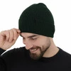Pánská zimní čepice zelená 100% extra fine merino vlněná Thorin