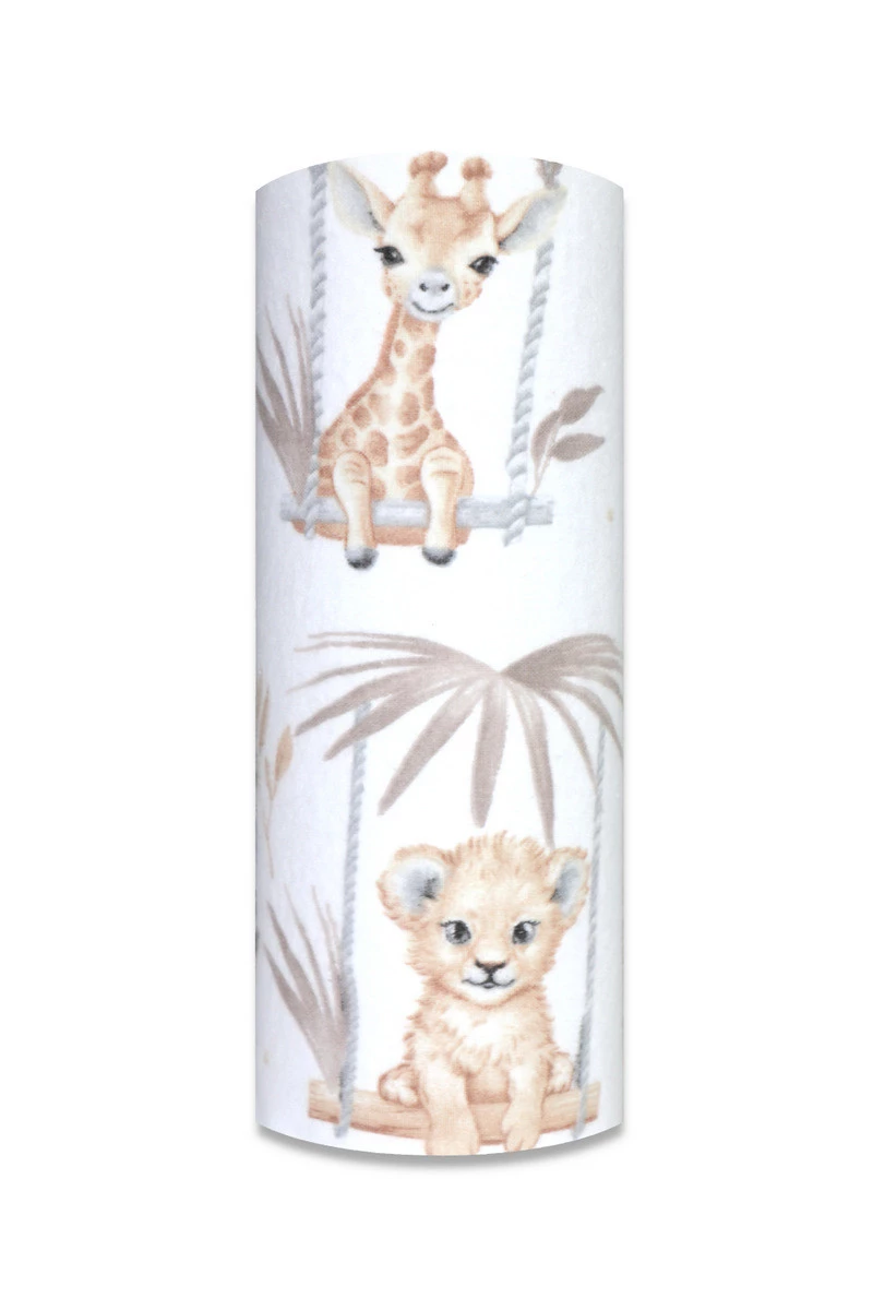 Flanelové plena 70x80 -Zvířata na houpačce Zelená větvička