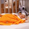 Bambusová deka dětská/kojenecká žlutá Misio