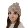Dámska zimná čiapka béžová merino vlnená Benedetta