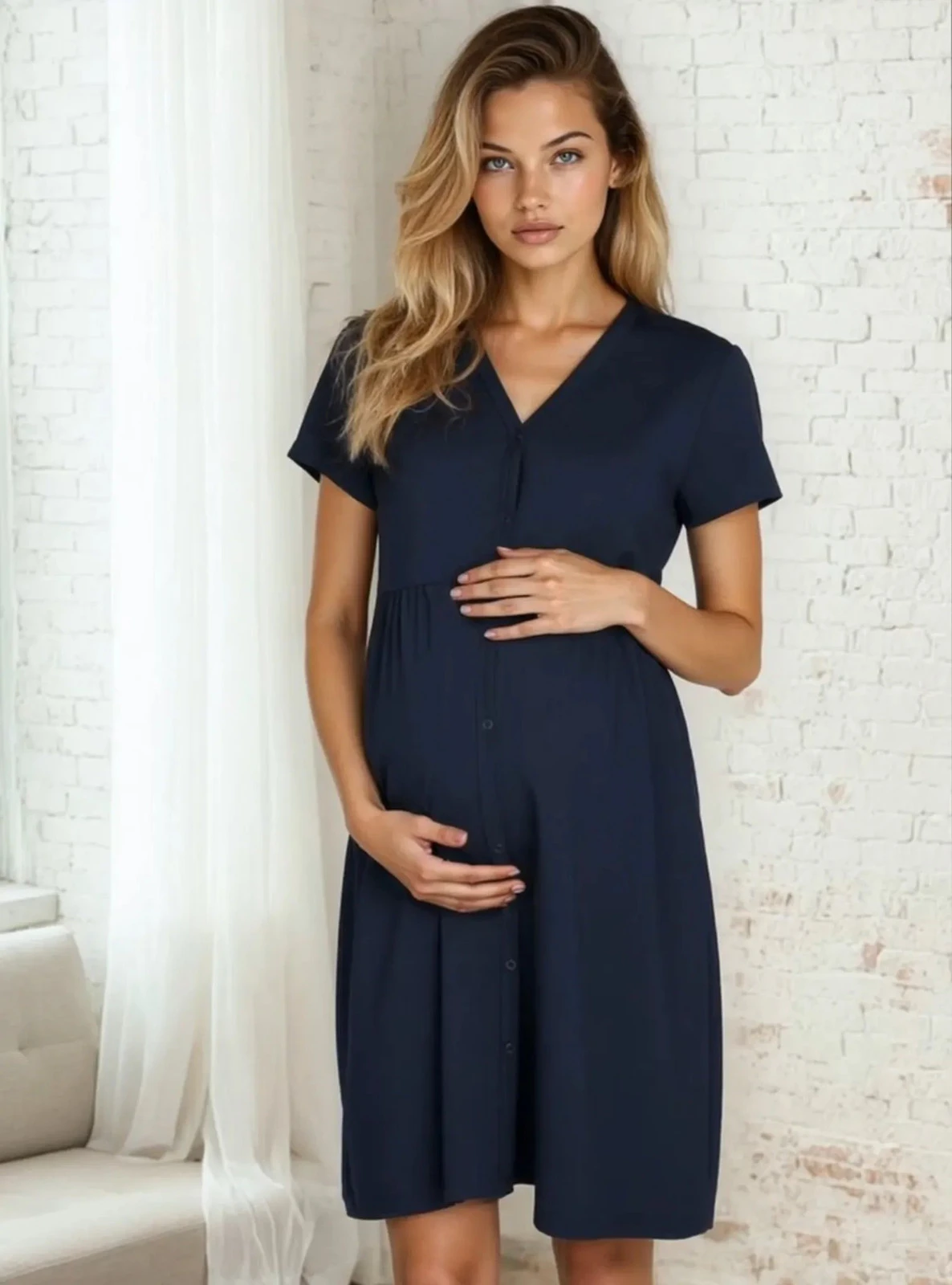 Těhotenská košile Laura - špinavě růžová