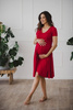  Mommy Chic těhotenské a kojící šaty, karmínová