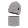 Čepice a tunel pro chlapce, zimní komplet, 100% merino vlněný, s podšitím z merino vlny, šedý Harbin