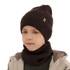 Komplet podzimní/jarní chlapecký: čepice a tunel modrý 100% extrafine merino vlna Lemas