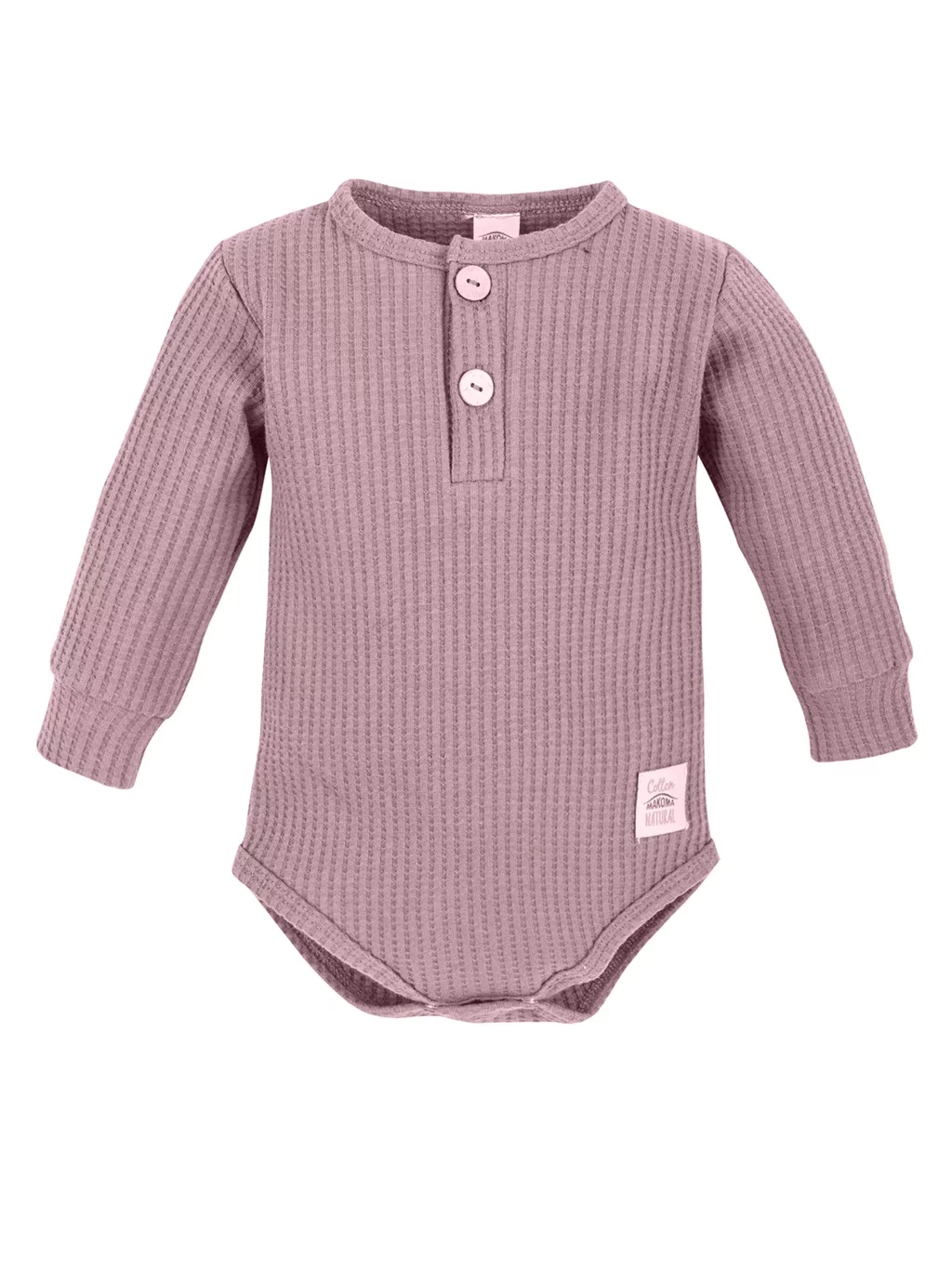 Dětské polo body DR Natural Waffel - Pink