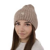 Dámska zimná čiapka krémová merino vlnená Benedetta
