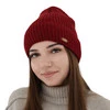 Dámská zimní čepice, fialová, s merino vlnou Shila