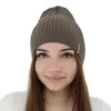 Dámská podzimní, jarní čepice, , s bavlnou, khaki, Mirona