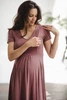 Mommy Chic růžové těhotenské a kojící šaty