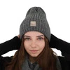 Dámska zimná čiapka šedá merino vlnená Benedetta