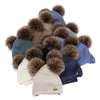 Chlapecká čepice a nákrčník, zimní set, modrý, 100% merino vlna, podšitý vlněným polarem, Lumio