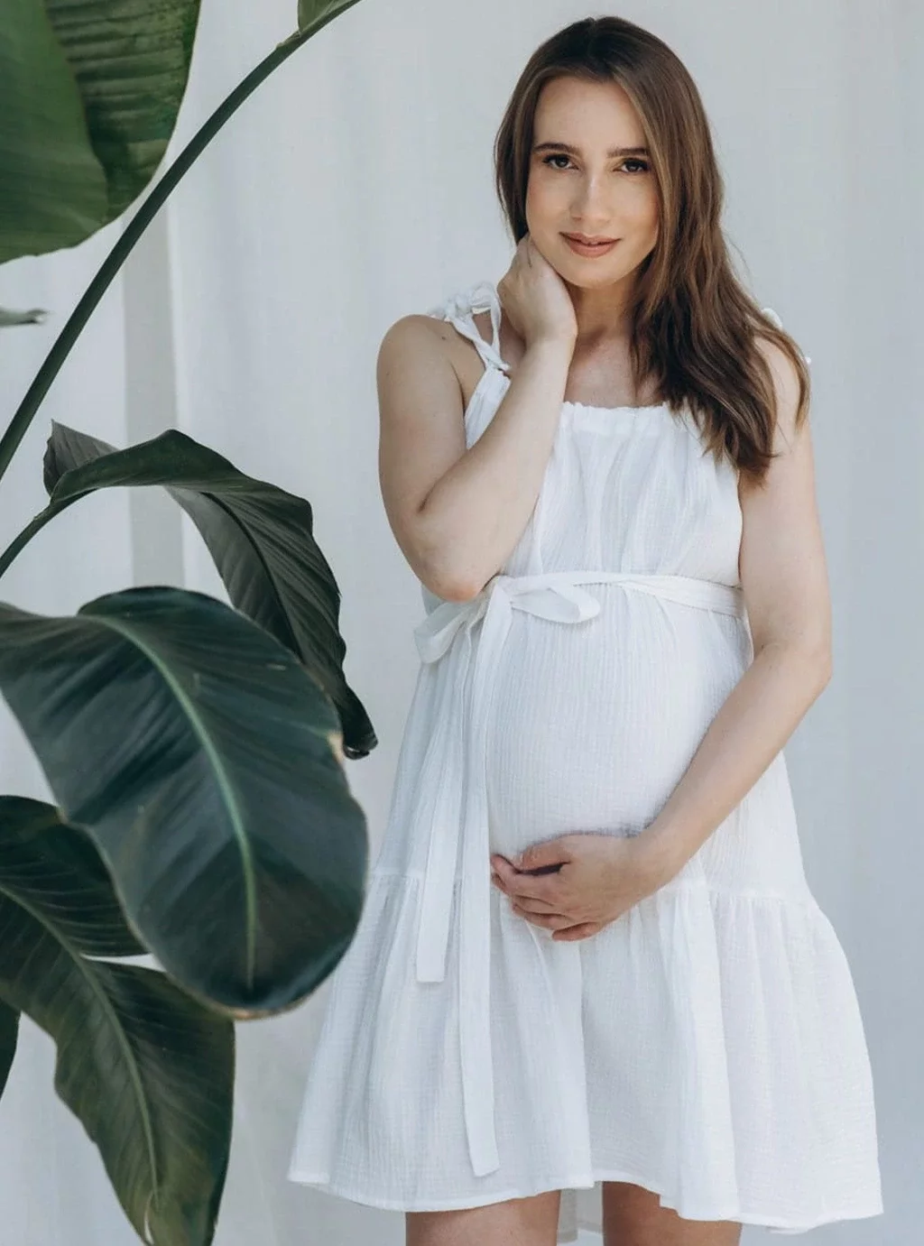 HORKÁ LÉTO těhotenské a kojící šaty, krátké, bílé