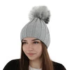 Čepice zimní dámská černá s bambulí Mada