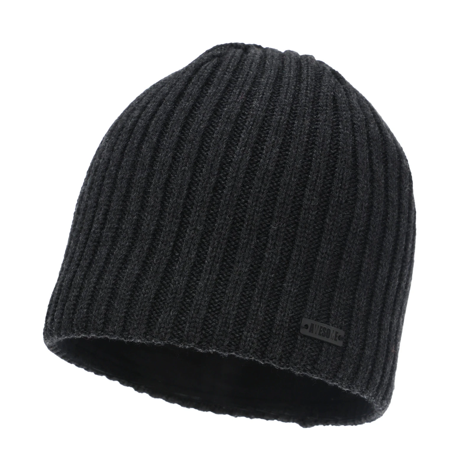 Pánská zimní čepice, šedá, s merino vlnou, Adagio