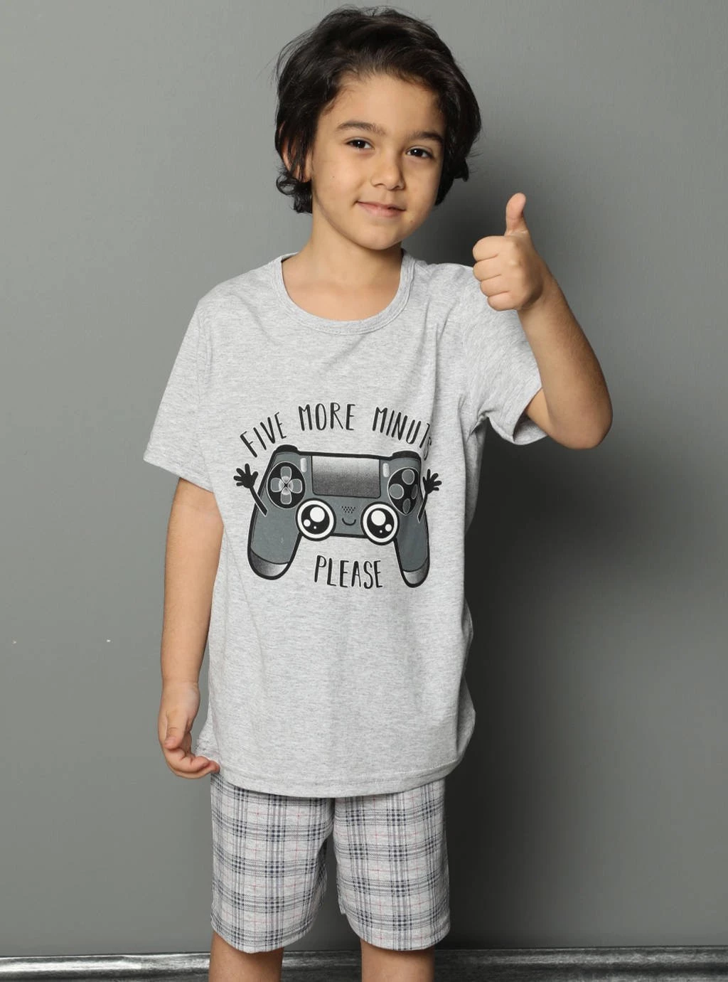 Chlapecké pyžamo Game Pad - šedé