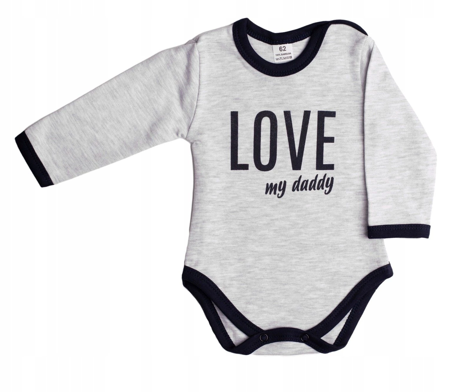 Šedé kojenecké body Love Daddy