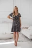 Lovely Dress těhotenské a kojící šaty s krátkým rukávem s růžičkami