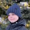 Chlapecká zimní čepice černá s bambulí Polins
