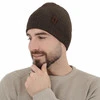 Pánská zimní čepice, jasnohnědá, s merino vlnou, Hogan