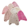 Dívčí zimní, podzimní, jarní čepice, růžová, 100% merino vlněná, zavazovací, Bafra